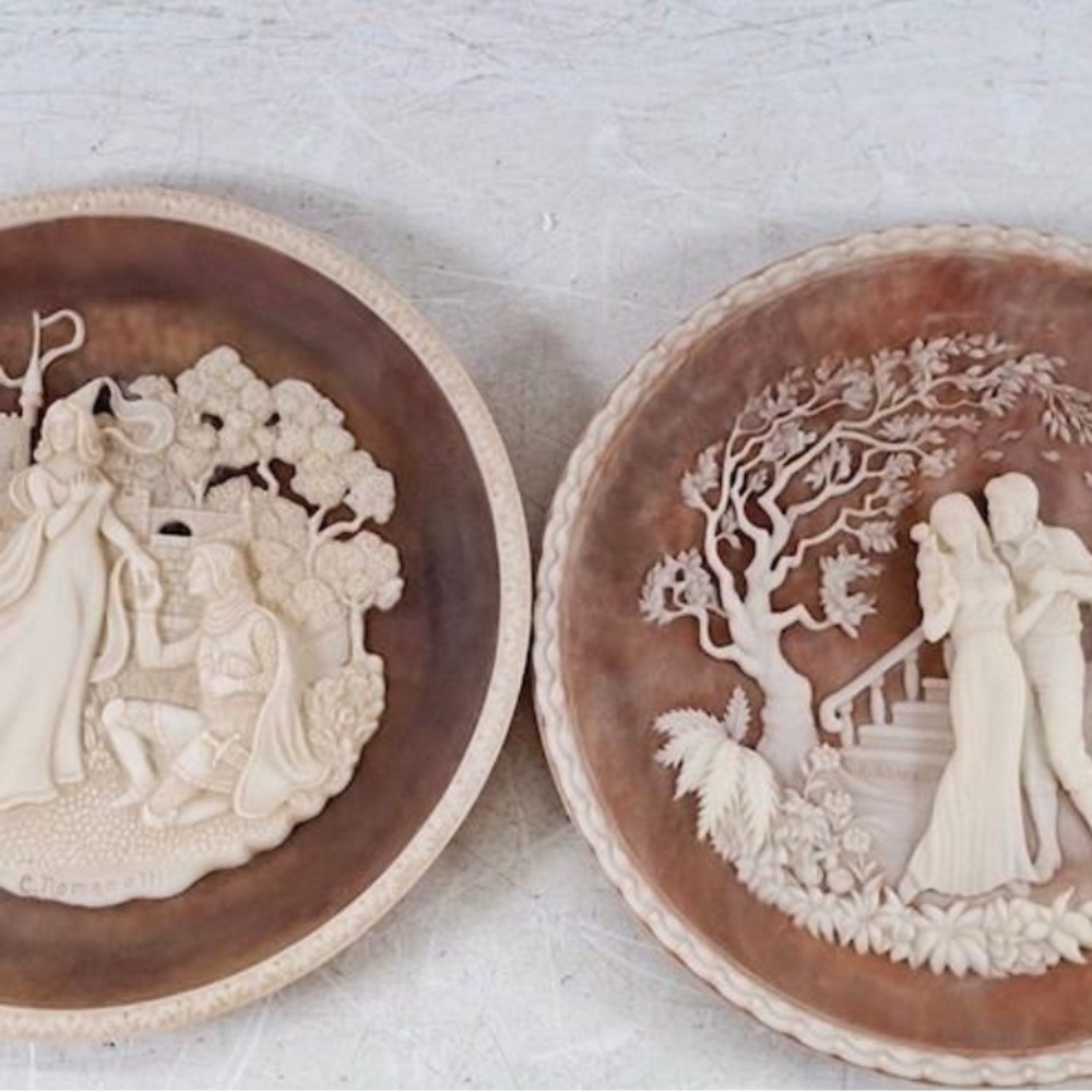 Beautiful cameo like collection plates. Absolute stunning in person